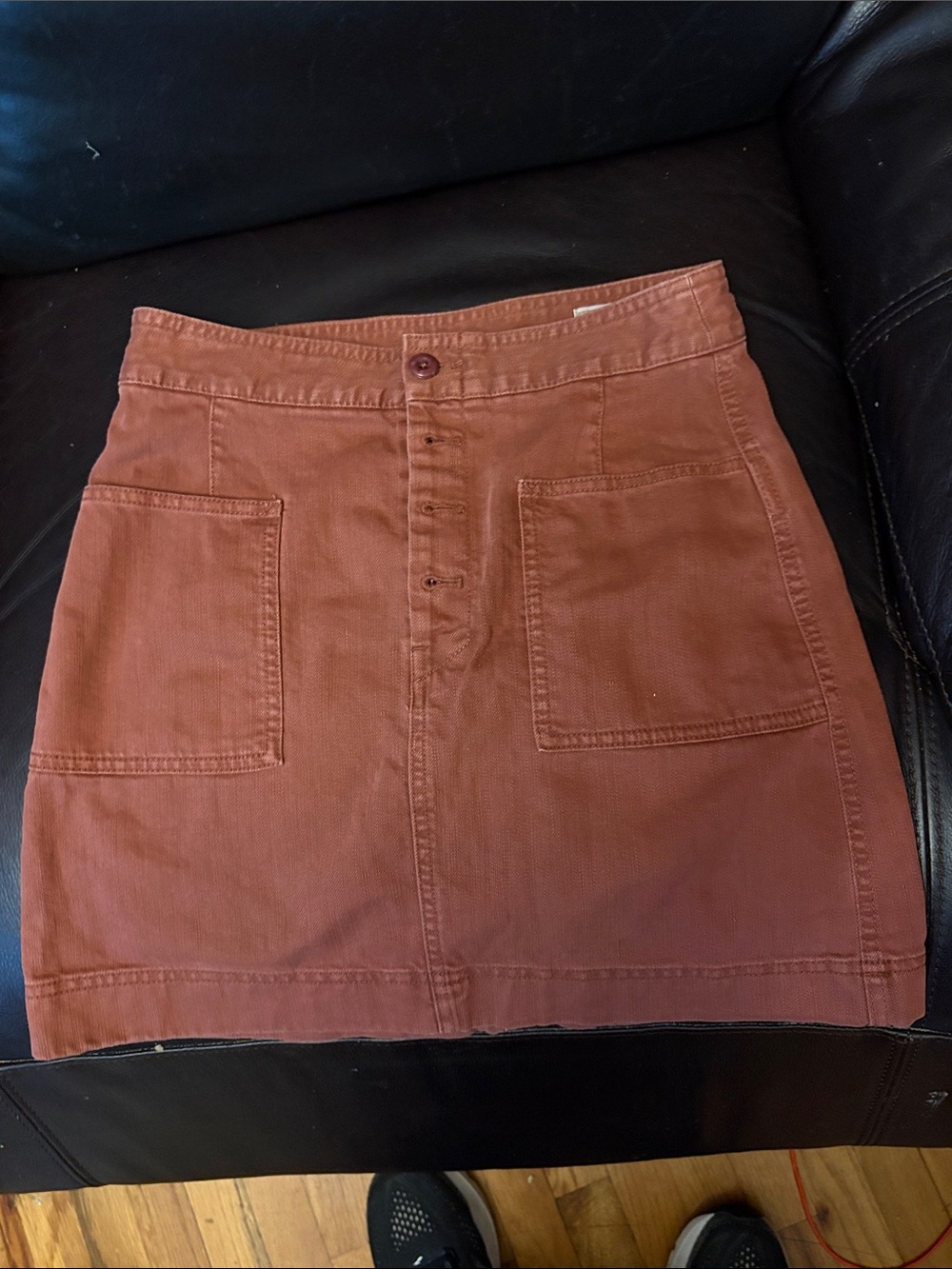 Gap Khakis Rust Size 4  With 4 Front Buttons Mini Skirt